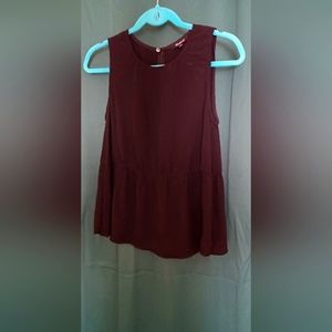 Madewell S Black Peplum top